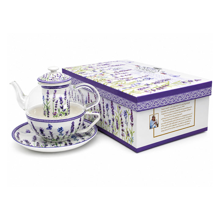 Lavender Tea Set, Cup and Teapot (Tea for One) by Queen Isabell