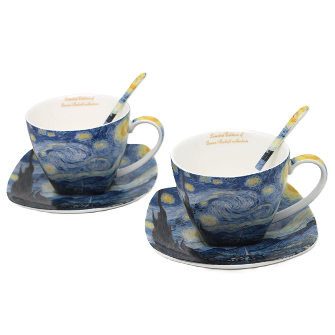 Van Gogh "Starry Night" Porcelain Cups, 2x250 ml, Set of 2, Queen Isabell
