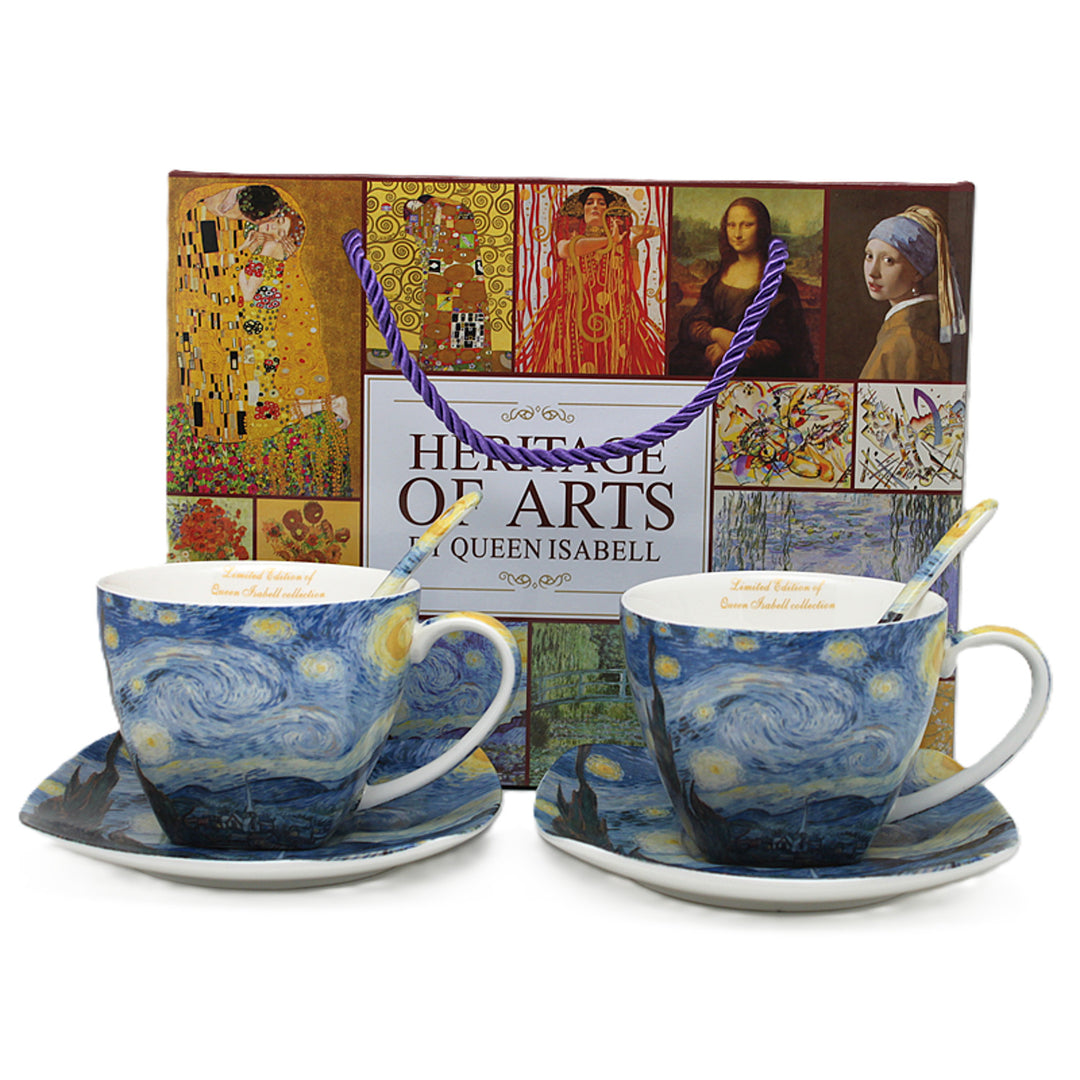 Van Gogh "Starry Night" Porcelain Cups, 2x250 ml, Set of 2, Queen Isabell