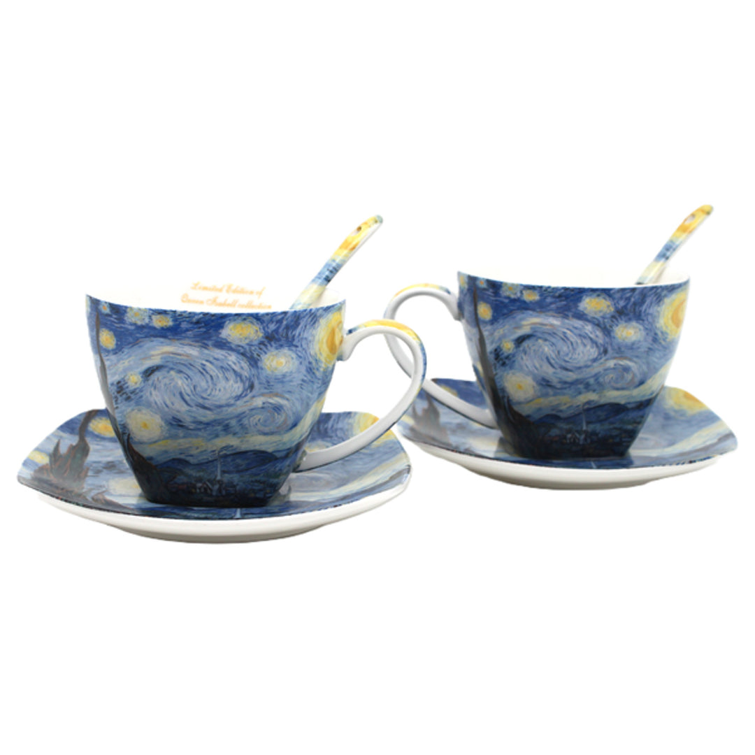 Van Gogh "Starry Night" Porcelain Cups, 2x250 ml, Set, Queen Isabell