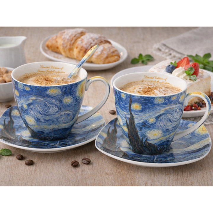 Van Gogh "Starry Night" Porcelain Cups, 2x250 ml, Set, Queen Isabell