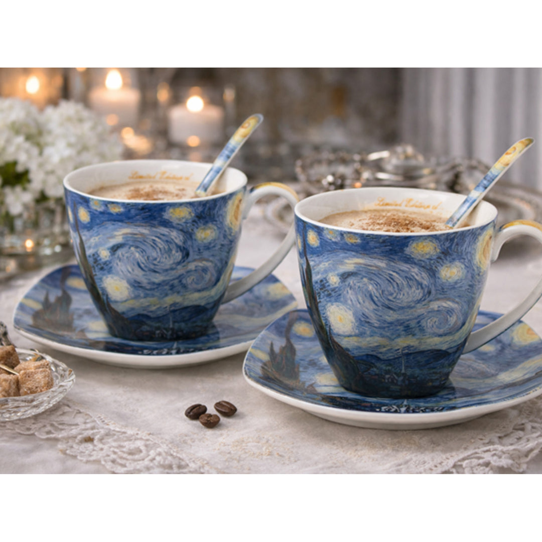 Van Gogh "Starry Night" Porcelain Cups, 2x250 ml, Set, Queen Isabell