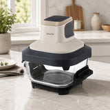 LOVIO PureFry Ultra Crisp LVAF003BE Oil-Free Air Fryer, 4L + 1.5L, 1550W, Beige, with Glass Bowls