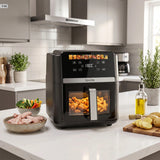 LOVIO DualHeat XXL Ceramic LVAF004BK 9L 2000W Oil-Free Air Fryer, Black