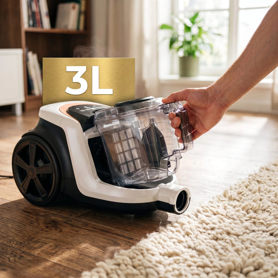 LOVIO VacuuFlex L PRO LVCVC004 Bagless Vacuum Cleaner, 899W, 3L, with Remote Control