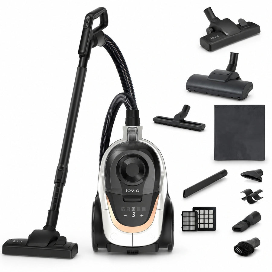 LOVIO VacuuFlex L PRO LVCVC004 Bagless Vacuum Cleaner, 899W, 3L, with Remote Control