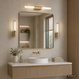 Bathroom Wall Sconce, Calyn, LED 15W, 4000K, 1450 lm, L60 cm, Gold, IP44, 75105