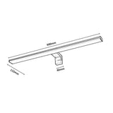 Bathroom Wall Sconce, Seyra, LED 12W, 4000K, 910 lm, L60 cm, Black, IP44, 75113
