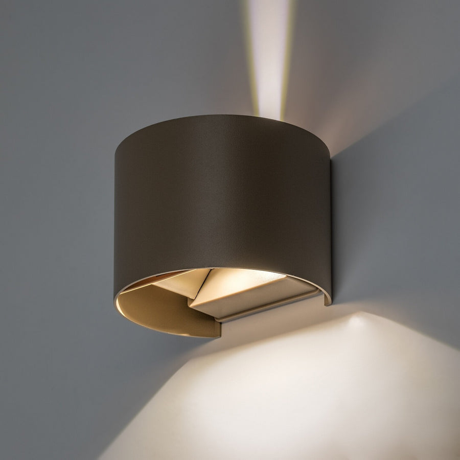 Outdoor Wall Sconce, Virna, 5W LED, 420 lm, color temperatures 2700, 4000, 6500 K, IP54, gray-beige, 77217