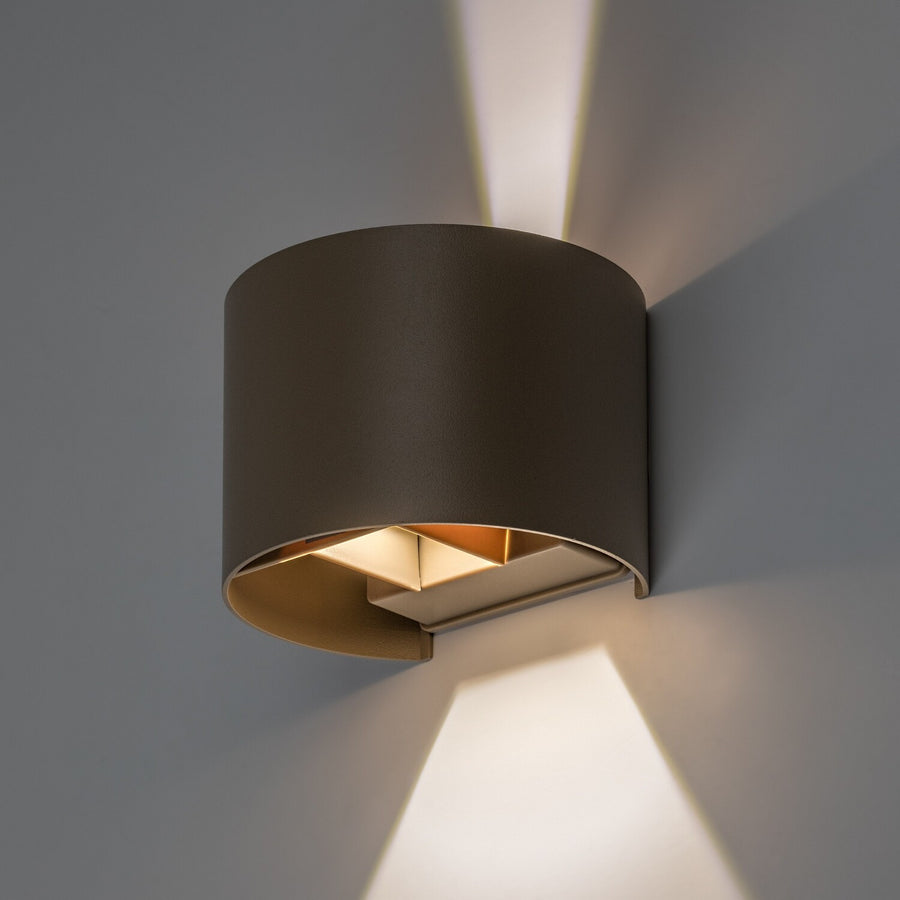 Outdoor Wall Sconce, Virna, 5W LED, 420 lm, color temperatures 2700, 4000, 6500 K, IP54, gray-beige, 77217