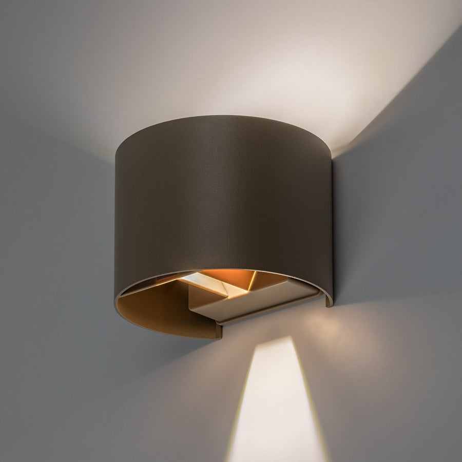 Outdoor Wall Sconce, Virna, 5W LED, 420 lm, color temperatures 2700, 4000, 6500 K, IP54, gray-beige, 77217