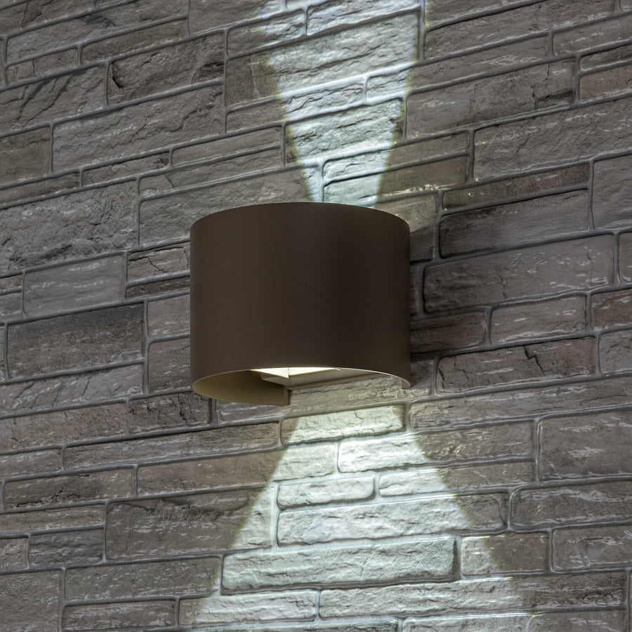 Outdoor Wall Sconce, Virna, 5W LED, 420 lm, color temperatures 2700, 4000, 6500 K, IP54, gray-beige, 77217