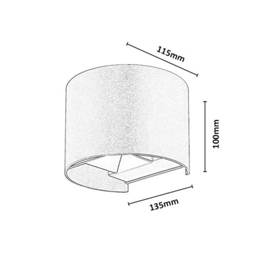 Outdoor Wall Sconce, Virna, 5W LED, 420 lm, color temperatures 2700, 4000, 6500 K, IP54, gray-beige, 77217