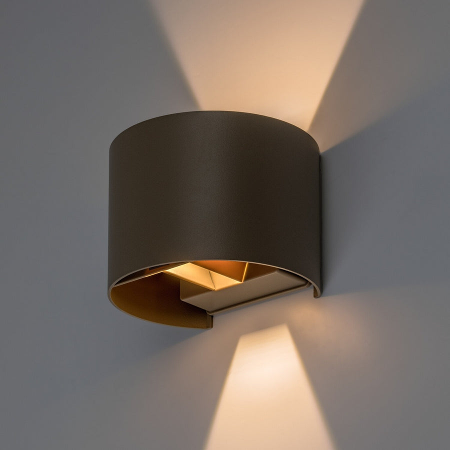 Outdoor Wall Sconce, Virna, 5W LED, 420 lm, color temperatures 2700, 4000, 6500 K, IP54, gray-beige, 77217