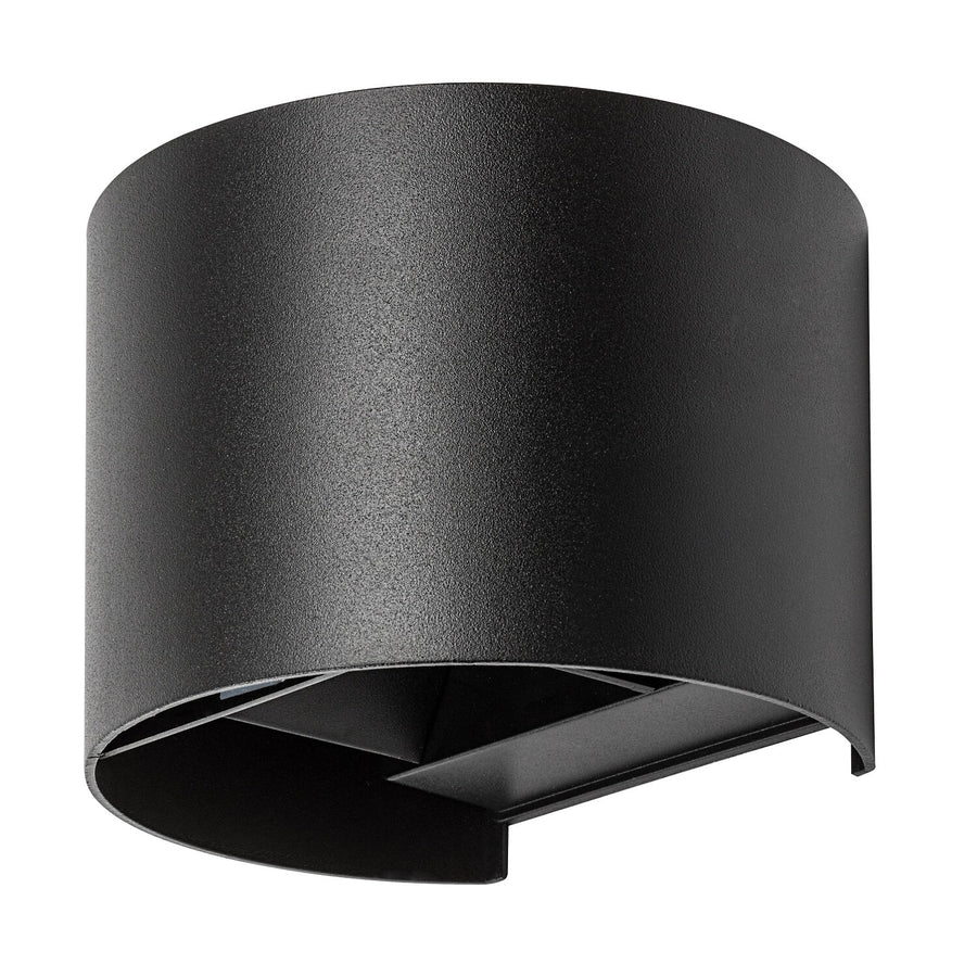 Outdoor Wall Sconce, Virna, 5W LED, 420 lm, color temperatures 2700, 4000, 6500 K, IP54, black, 77218
