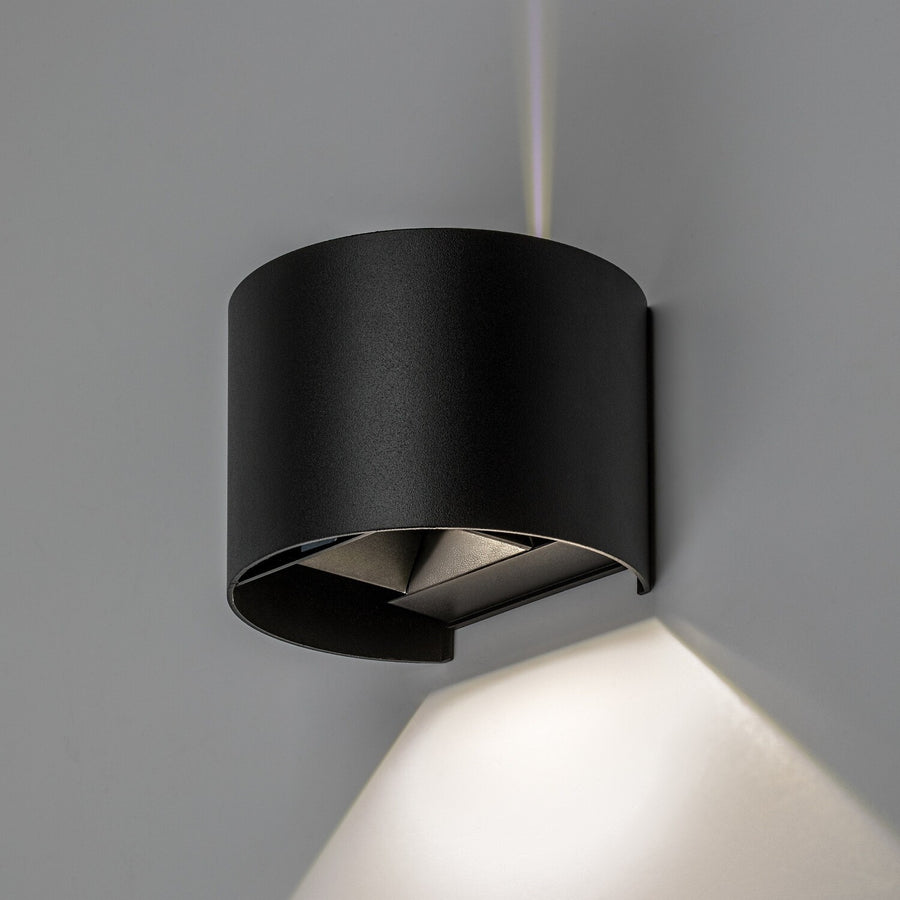 Outdoor Wall Sconce, Virna, 5W LED, 420 lm, color temperatures 2700, 4000, 6500 K, IP54, black, 77218