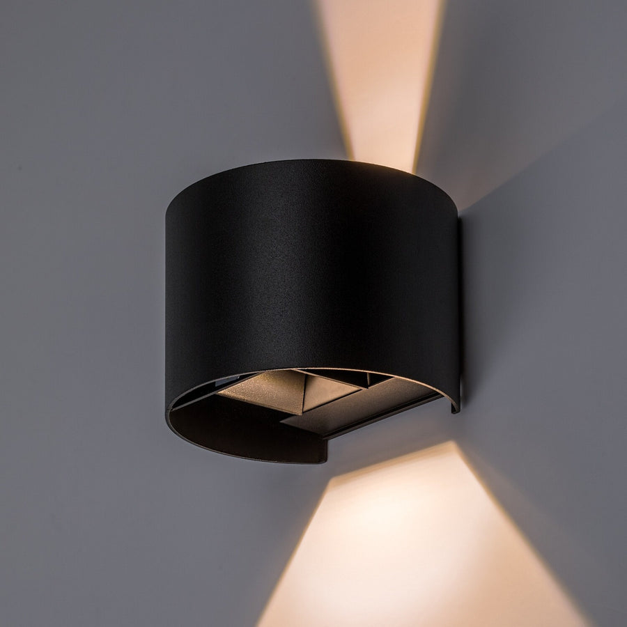 Outdoor Wall Sconce, Virna, 5W LED, 420 lm, color temperatures 2700, 4000, 6500 K, IP54, black, 77218