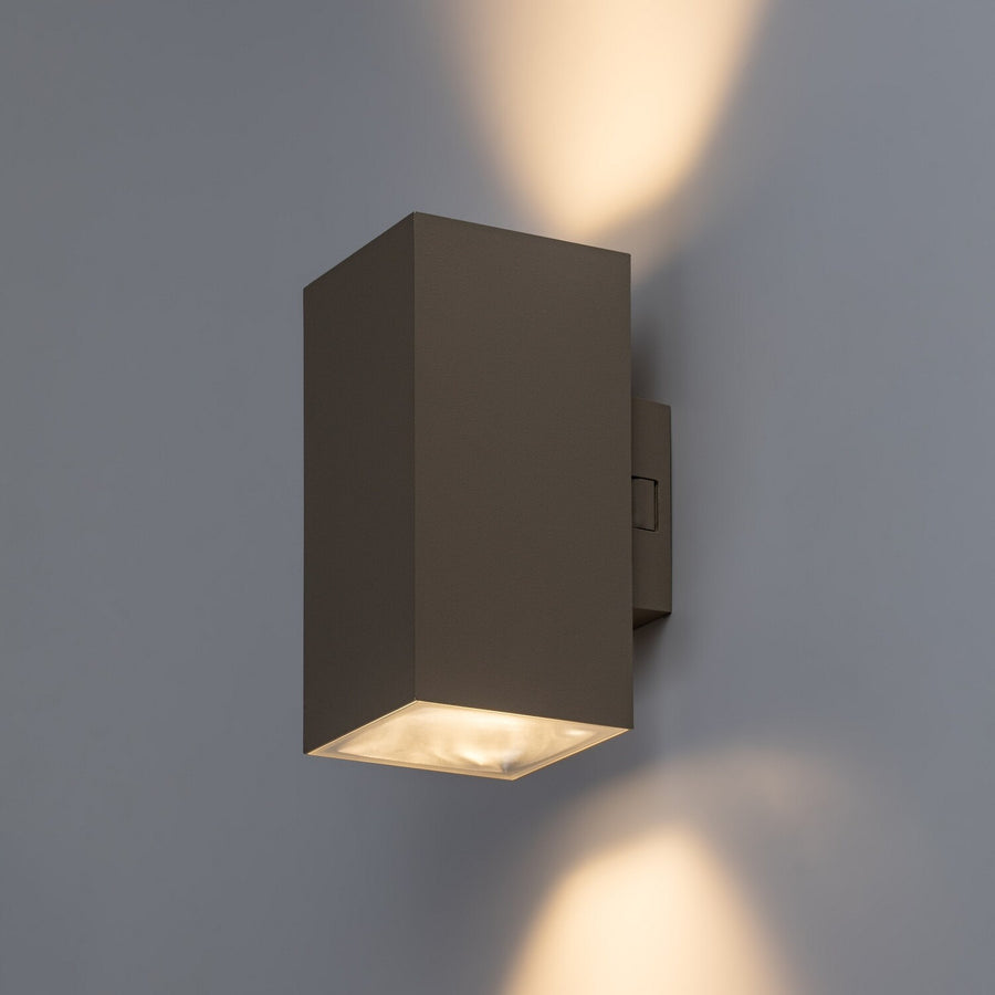 Outdoor Wall Sconce, Urfa, 18W LED, 1800 lm, color temperatures 2700, 4000, 6500 K, H 16 cm, IP65, gray-beige, 77215