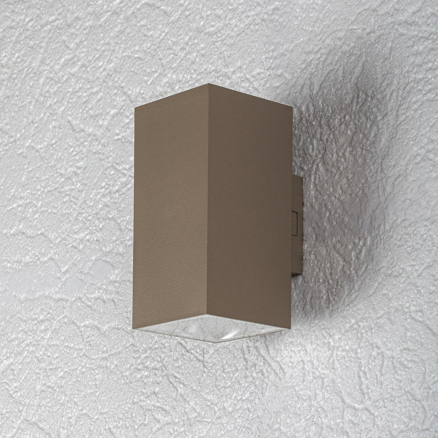 Outdoor Wall Sconce, Urfa, 18W LED, 1800 lm, color temperatures 2700, 4000, 6500 K, H 16 cm, IP65, gray-beige, 77215