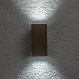 Outdoor Wall Sconce, Urfa, 18W LED, 1800 lm, color temperatures 2700, 4000, 6500 K, H 16 cm, IP65, gray-beige, 77215