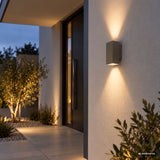 Outdoor Wall Sconce, Urfa, 18W LED, 1800 lm, color temperatures 2700, 4000, 6500 K, H 16 cm, IP65, gray-beige, 77215