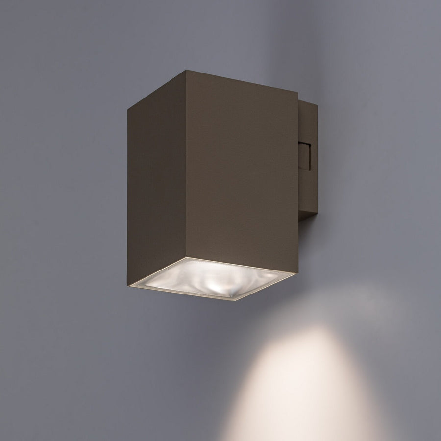 Outdoor Wall Sconce, Urfa, 9W LED, 900 lm, color temperatures 2700, 4000, 6500 K, H 11.5 cm, IP65, gray-beige, 77216