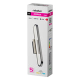 Bathroom Wall Sconce, Odran, LED 15W, 1200 lm, 4000 K, L 40 cm, gunmetal, IP44, 75114