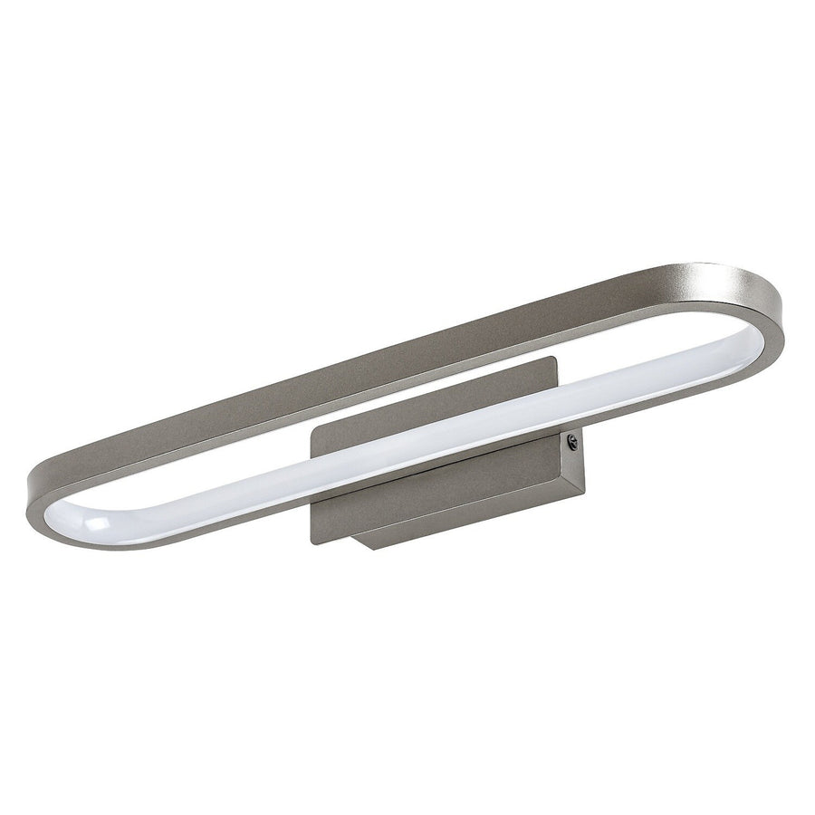 Bathroom Wall Sconce, Odran, LED 15W, 1200 lm, 4000 K, L 40 cm, gunmetal, IP44, 75114