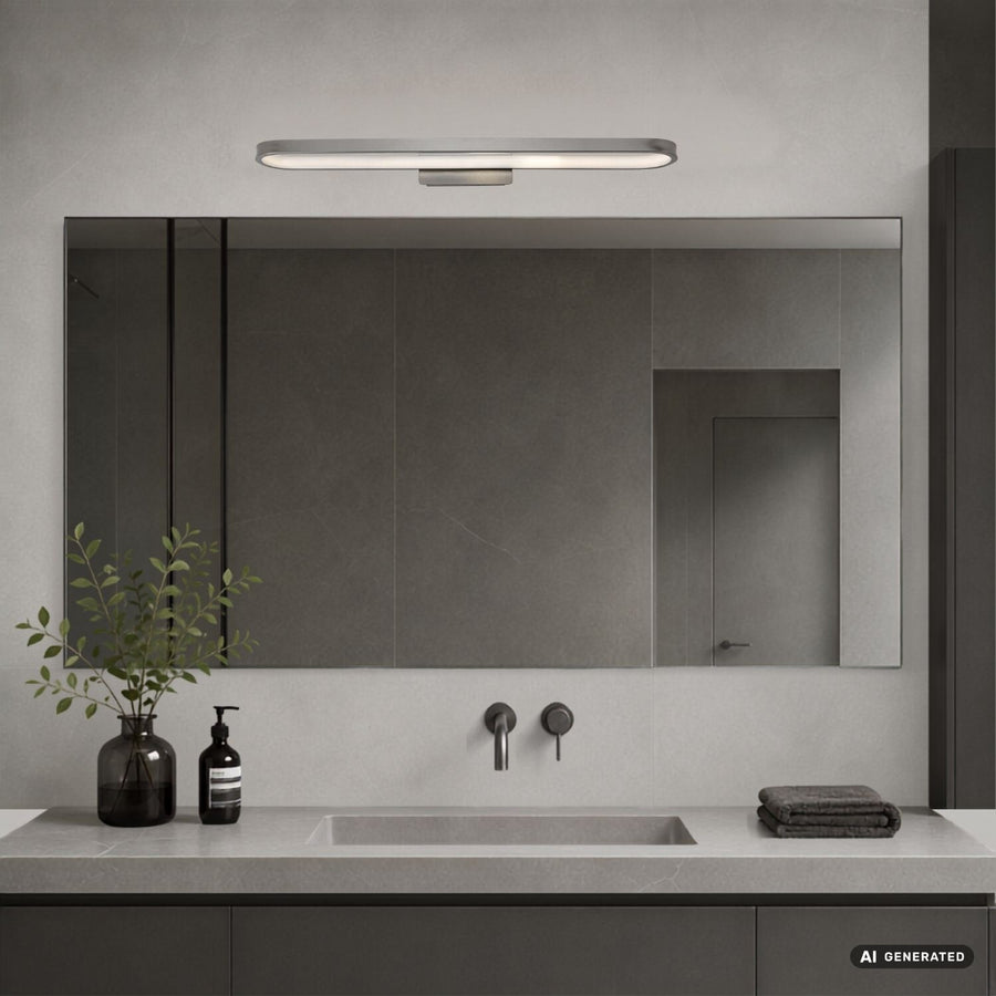 Bathroom Wall Sconce, Odran, LED 18W, 1350 lm, 4000K, L60 cm, gunmetal, IP44, 75115