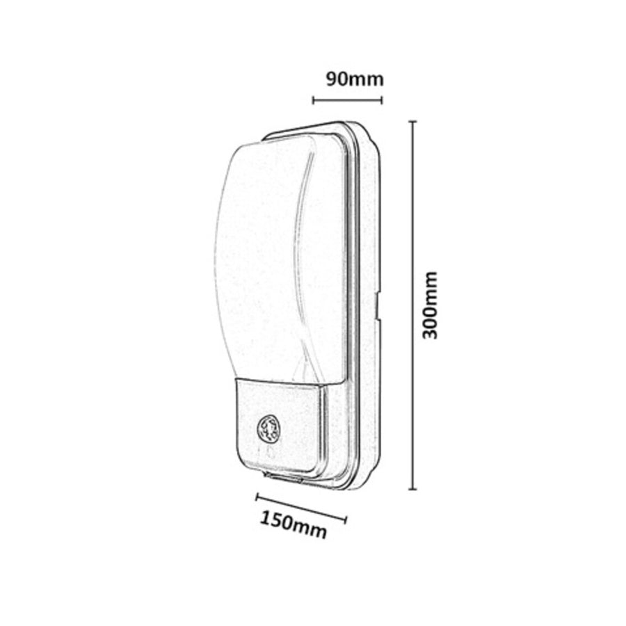 Outdoor Wall Sconce, Matzen, LED 20W, 1860 lm, 4000 K, H 30 cm, IP65, black, with PIR sensor, 77233