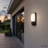 Outdoor Wall Sconce, Matzen, LED 20W, 1860 lm, 4000 K, H 30 cm, IP65, black, with PIR sensor, 77233
