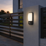 Outdoor Wall Sconce, Matzen, LED 20W, 1860 lm, 4000 K, H 30 cm, IP65, black, with PIR sensor, 77233