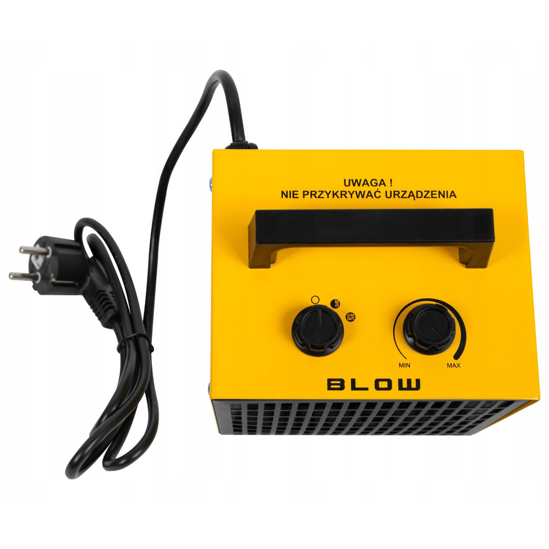 Blow Heater, 2000W, 2 heat settings, adjustable thermostat, overheat protection, 44-904#