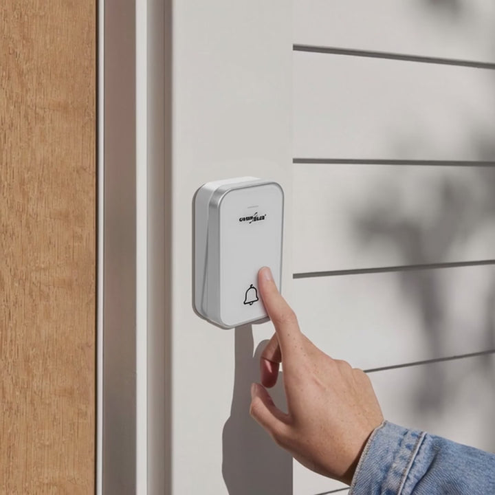 Clog Doras Gan Sreang Gan Ceallraí GreenBlue GB157 W Cinéiteach, Melodies, Bán, Raon suas le 200m, IP44