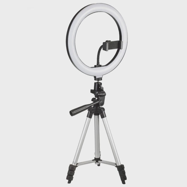 Maclean MCE610 10" 12W LED Ring Light with Tripod Stand and Bluetooth Shutter 3 Colours 10 brightness levels 10% -100% Adjustable brightness 160 LED Smartphone  lighting light