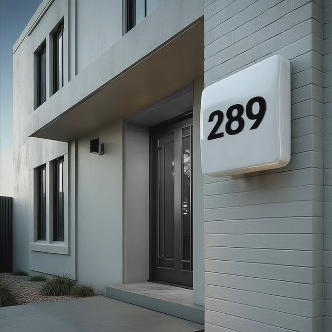Maclean LED Lamp, house number, with twilight sensor, white, max. 10W, IP65, neutral color temperature (4000K), max. 1000 lm, MCE292 W