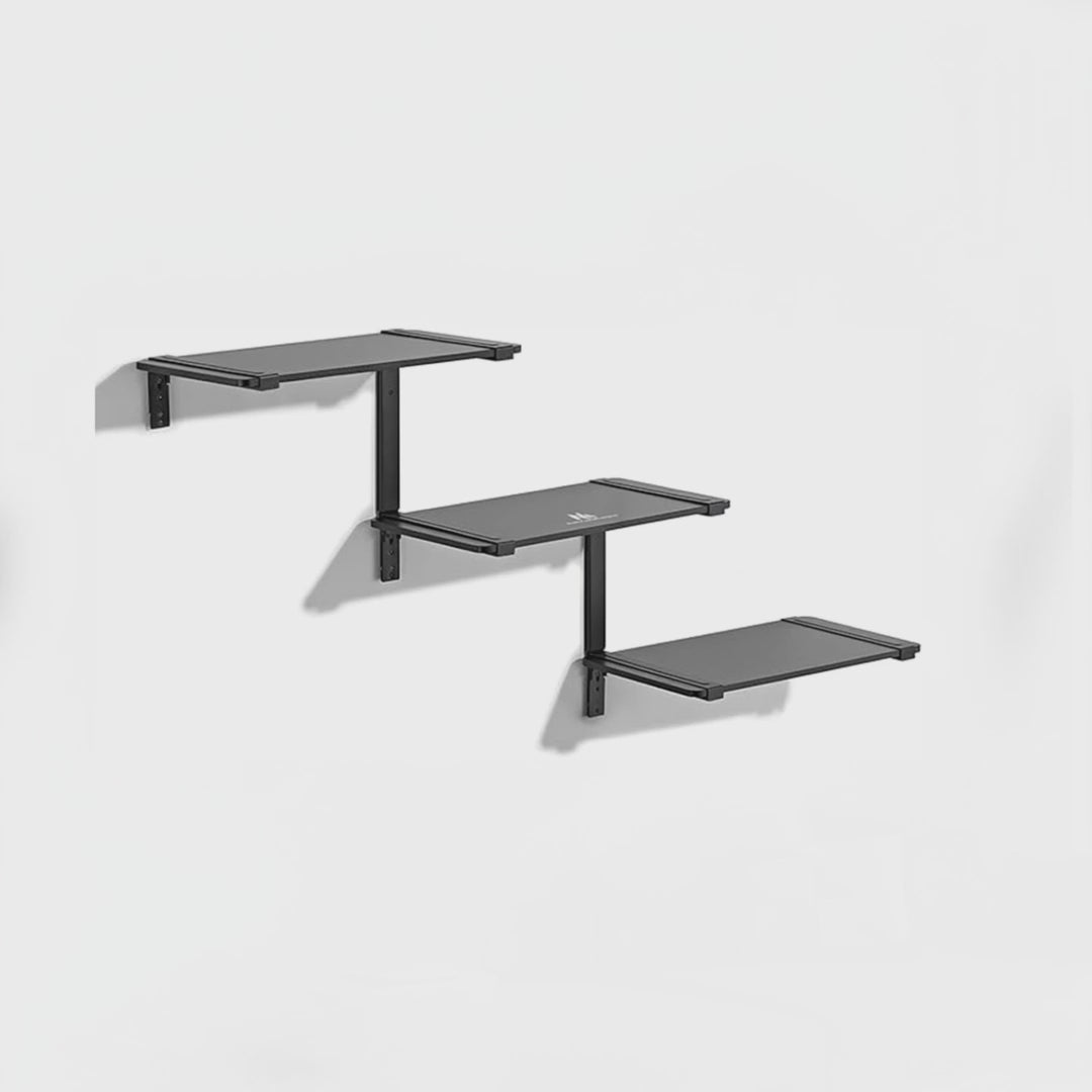 Maclean MC-974 Three-level Modular Shelves, Wall Floating Shelves, Storage, 30kg max