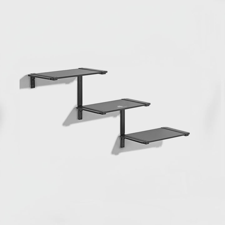 Maclean MC-974 Three-level Modular Shelves, Wall Floating Shelves, Storage, 30kg max