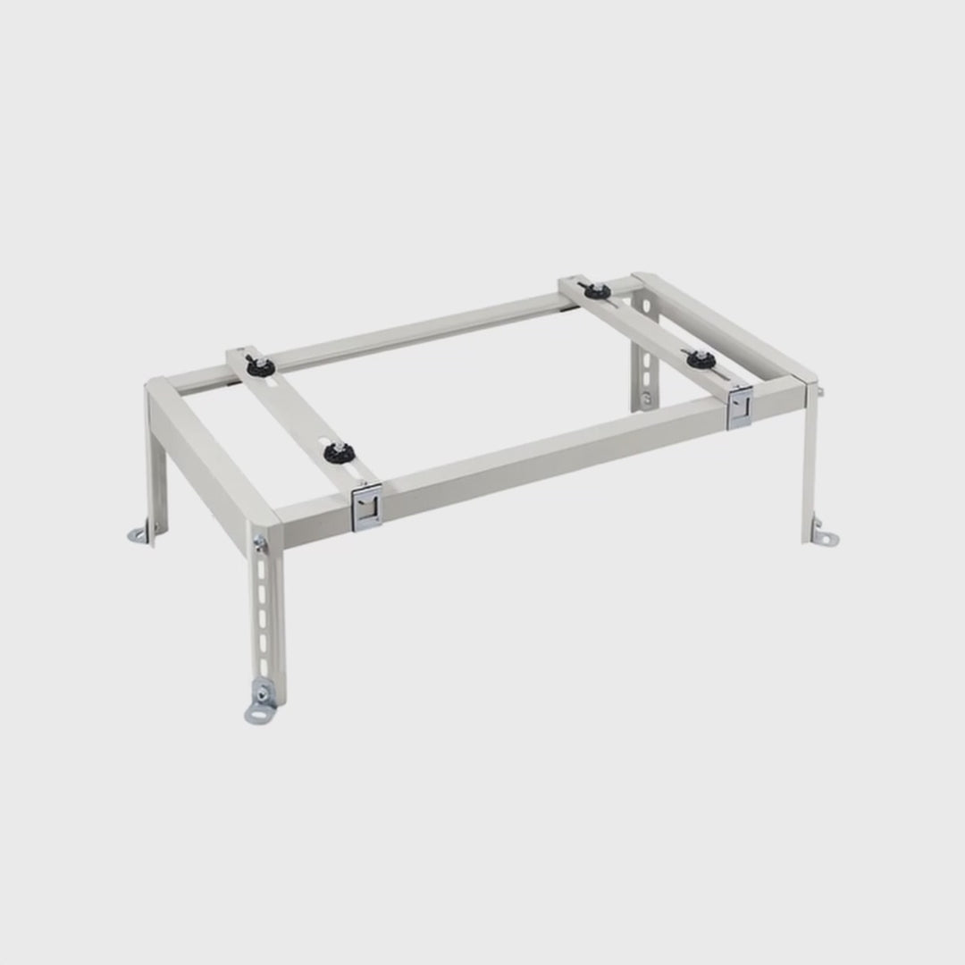 Maclean MC-864 Floor & Roof Stand for Air Conditioner Bracket Holder max. 70kg Adjustable Height & Width Galvanized Powder Coating