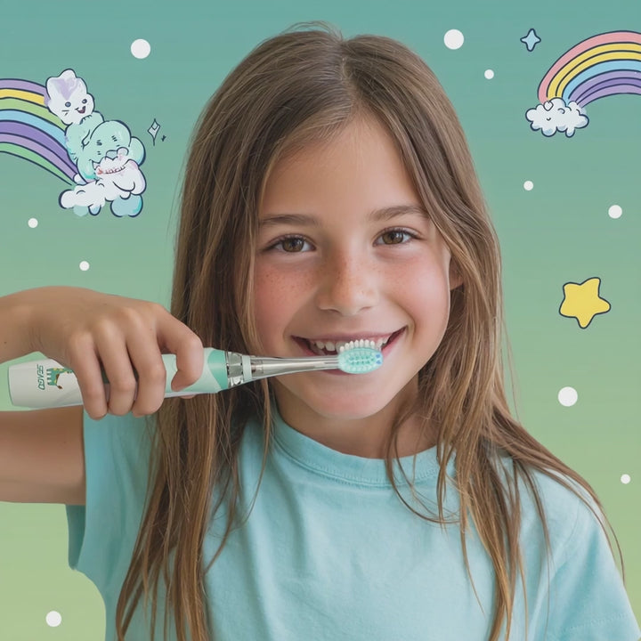 SEAGO children's sonic toothbrush, pink, 1xAAA 1.5V (not included), 3 tips, SG-977 Pink