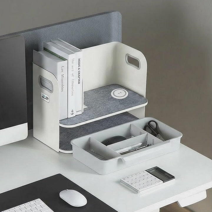 Eagraí Deasc Gan Sreang Qi Tarraiceán Seilf Muirir Tarraiceán Leabhar Tráidire Oifige Baile Suas le 10kg