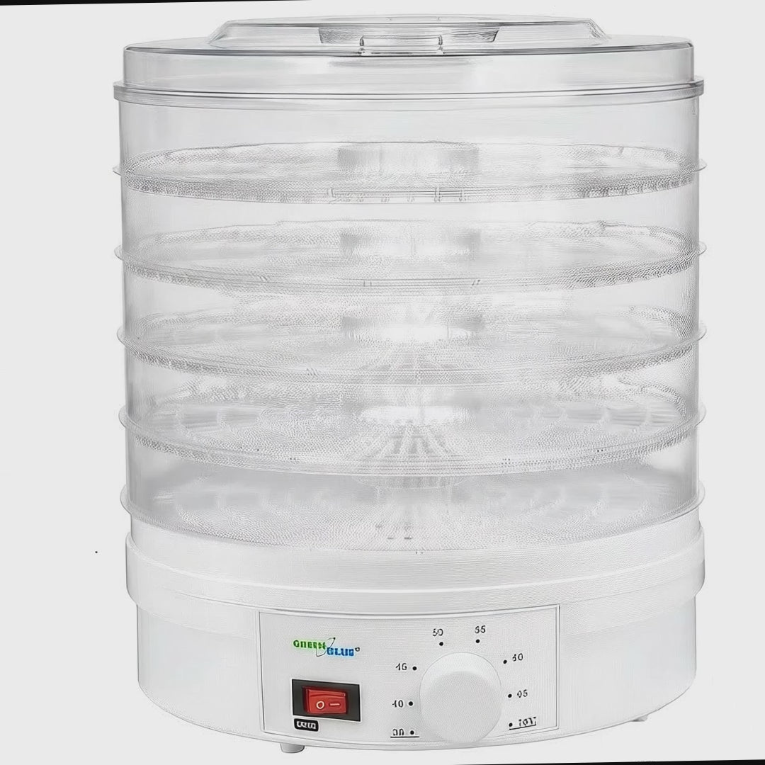 GreenBlue GB190 Food Dehydrator Fruit Vegetable 250W- 5 Trays - 35 to 70°C Temperature Control Adjustable