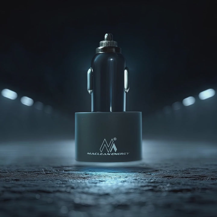 Maclean MCE76 Triple Car Charger Dual USB Lightning IOS GPS Android Quick Charge Cigarette Socket