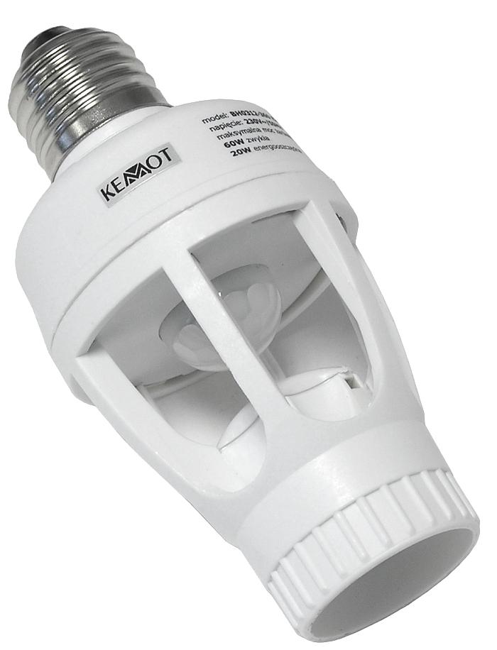 Bulb holder with 360-degree motion and dusk sensor