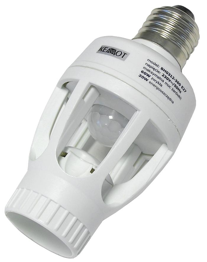 Bulb holder with 360-degree motion and dusk sensor