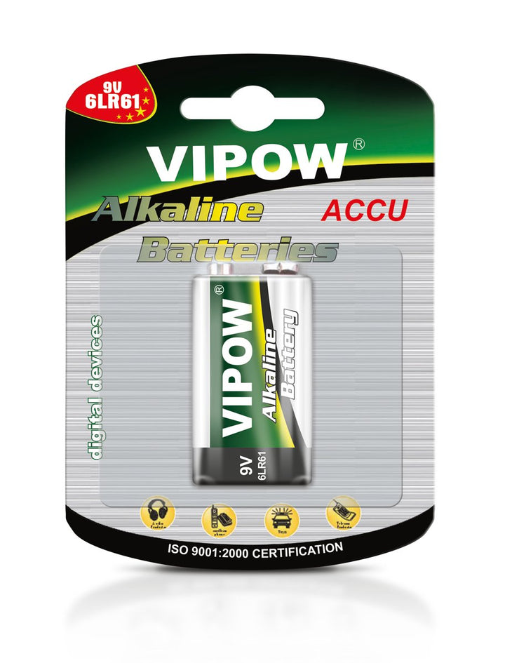 R-9V 6LR61 9V alkaline Rebel BAT0062B long life battery