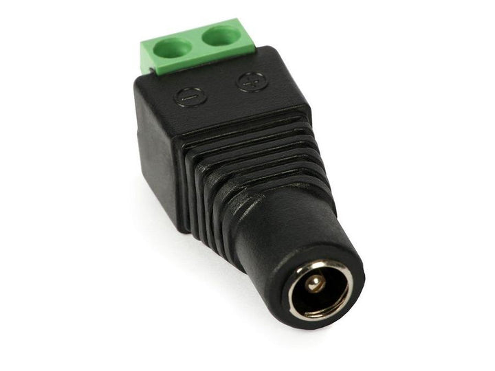 Ceanglóir baineann soicéad DC le haghaidh stiallacha stiúir 2.1mm ar chaighdeán