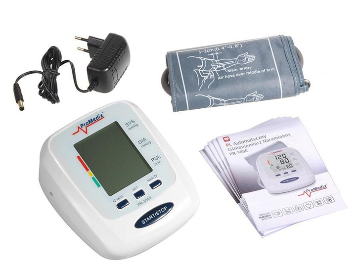 ProMedix PR-9000 Automatic Blood Pressure Monitor Upper Arm Cuff Fast Measurement Irregular Heartbeat Detection