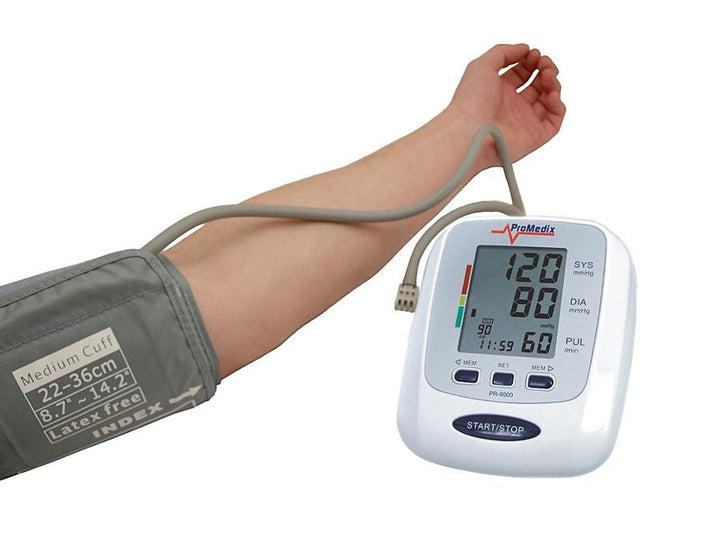 ProMedix PR-9000 Automatic Blood Pressure Monitor Upper Arm Cuff Fast Measurement Irregular Heartbeat Detection