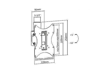 Maclean MC-702 High Quality Ceiling Bracket For Two LED LCD TV 23-42'' - 50kg